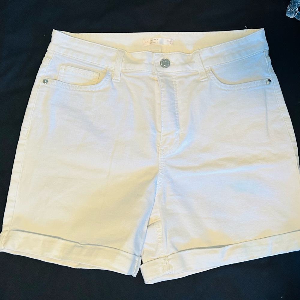 LC Lauren Conrad White Denim Shorts